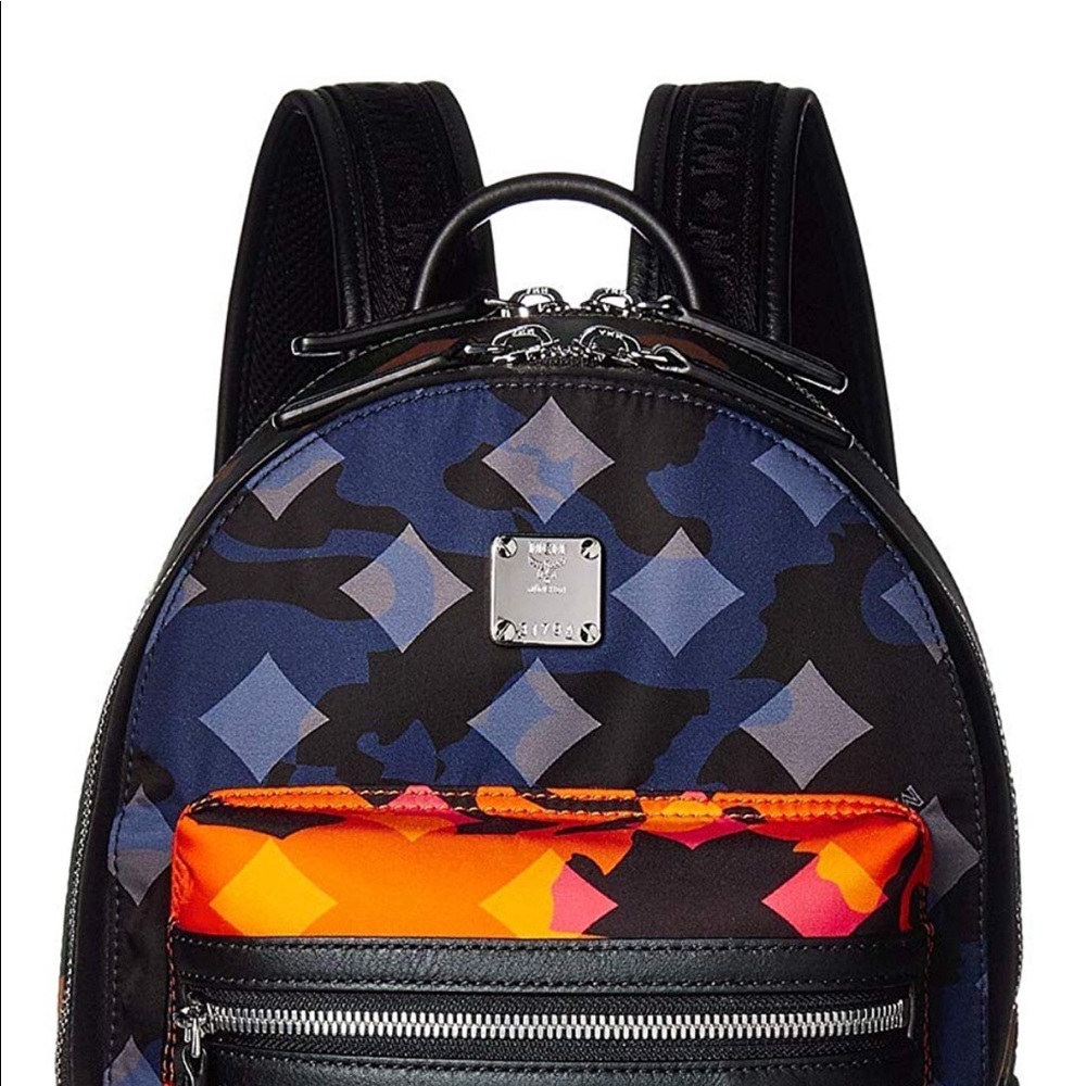 Mcm Dieter Munich Lion Camo Nylon Backpack
